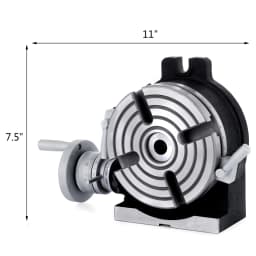 SucceBuy 150mm/5.9In Vertical & Horizontal Rotary Table Adjustable Dividing Plate Index System Dividing Head for Milling Machine
