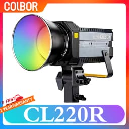COLBOR CL220R 220W RGBWW Full Color COB LED Video Light for Camera Studio Film Video Shooting Vlogging Photography Lamp CRI 97+