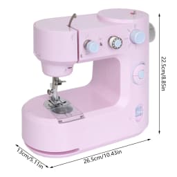 Portable Mini Sewing Machine With Foot Pedal Led Light 5 Stitch Pattern For Clothing, Pants, Silk, Chiffon, Shirts