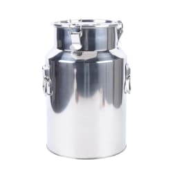 1.8L Grain Container Barrel Stainless Steel Milk Water Beverage Cereal Container Portable Kitchen Household Bucket W/Lid & Lock