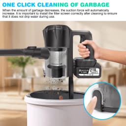 6-in-1 Cordless Vacuum Cleaner 30kPa, Upright Stick & Handheld with Removable Battery â For Carpets, Hard Floors & Pet Hair