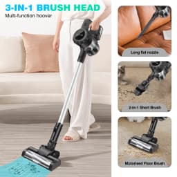 6-in-1 Cordless Vacuum Cleaner 30kPa, Upright Stick & Handheld with Removable Battery â For Carpets, Hard Floors & Pet Hair