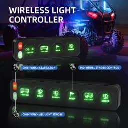 CO LIGHT Wireless Control 6 Gang Switch Panel Flash RGB Car LED 4 Gangs Switch Panel for ATV SUV Truck Pickup 12V 24V