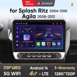 Junsun 10" Button Car Radio for Splash Ritz 2004-2010 GPS Multimedia Stereo BT FM RDS Wireless CarPlay for Apple Android Auto 4G