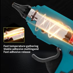NEWBENY 280°C Electric Hot Melt Glue Gun 11MM 10pcs Glue Sticks Portable Rechargeable DIY Repair Tool For Makita Battery Pin