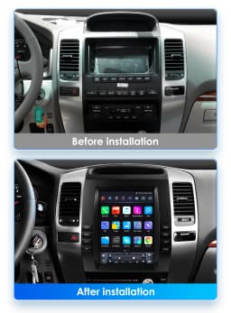 Hizpo 2 Din Android Car Radio Multimedia For Toyota Land Cruiser Prado 120 Lexus GX470 2002-2009 For Tesla Style GPS Carplay DSP