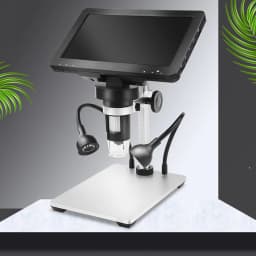 Mustool DM9 1200X 7 inch Magnifying Digital Microscope with Reflect Cover High Resolution 1080FHD Video LED Light Microscope