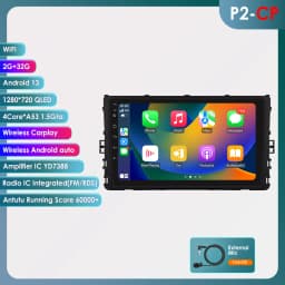 Hizpo Android Auto Radio for VW Volkswagen MQB Polo Plus/T-Cross/Zoals T-Kruis/T- Roc Carplay 4G Car Multimedia GPS Navigation