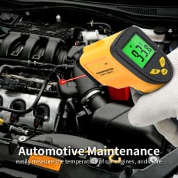MAXRIENY Infrared Thermometer Non-Contact IR Digital Pyrometer Temperature Meter Gun Point -50~550 Degree + Alarm + Color