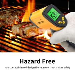 MAXRIENY Infrared Thermometer Non-Contact IR Digital Pyrometer Temperature Meter Gun Point -50~550 Degree + Alarm + Color