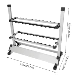 Fishing Rod Holders 24 Rods Rack Vertical Pole Holder Aluminium Alloy For Garage Fishing Pole Display Stand Fixed Frame