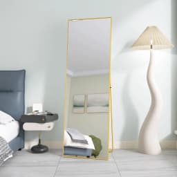 Standing Mirror 162×53cm, Full-Length Mirror, Aluminum Frame Rectangular Cosmetic Mirror for Living Room, Bedroom, Dressing Room