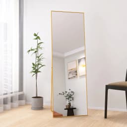 Standing Mirror 162×53cm, Full-Length Mirror, Aluminum Frame Rectangular Cosmetic Mirror for Living Room, Bedroom, Dressing Room