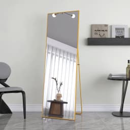 Standing Mirror 162×53cm, Full-Length Mirror, Aluminum Frame Rectangular Cosmetic Mirror for Living Room, Bedroom, Dressing Room