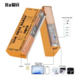 KuWFi 8000mAh 4G Mobile Router 150Mbps Portable Travel Modem Long Battery Life 2.4GHz 5.8Ghz Single Wi-Fi Hotspot as Power Bank