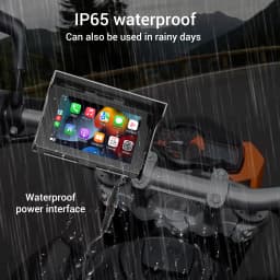 ESSGOO 5inch Motorcycle Carplay MP5 Portable Smart Player Wireless Carplay Android auto with Front&Back Camera Motorcycle DVR