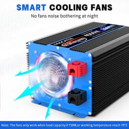 Power Inverter Pure Sine Wave DC 12V/24V To AC 230V Transforme Converter Solar Inverters With LCD Display,USB,Remote Control