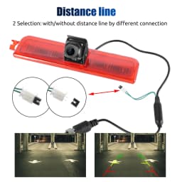 ESSGOO Rear Reversing 3rd High Brake Light Cover with Camera For VW Caddy/Caddy Life 03-2015 2K Facelift Night Vision Waterproof