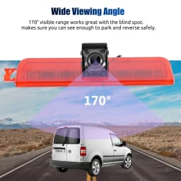 ESSGOO Rear Reversing 3rd High Brake Light Cover with Camera For VW Caddy/Caddy Life 03-2015 2K Facelift Night Vision Waterproof
