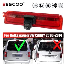 ESSGOO Rear Reversing 3rd High Brake Light Cover with Camera For VW Caddy/Caddy Life 03-2015 2K Facelift Night Vision Waterproof