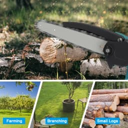 8 Inch 3000W Electric Saw Automatic Oiler Handheld Garden Pruning Chainsaw With Oil Pot Woodworking Tool for 18V Battery