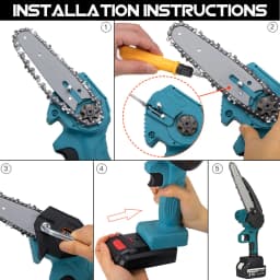 8 Inch 3000W Electric Saw Automatic Oiler Handheld Garden Pruning Chainsaw With Oil Pot Woodworking Tool for 18V Battery