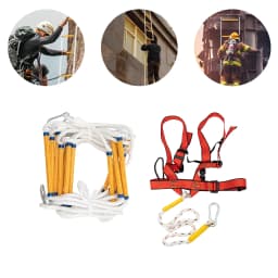 6M/10M Polyester Fabric Emergency Escape Ladder Rope Fire Fighting Ladder for Quick Use in Fire DisasterLoad 200 KG
