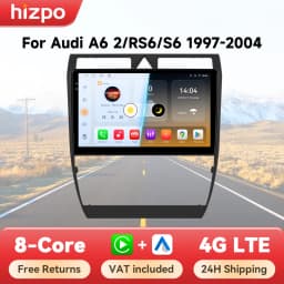 Hizpo Wireless CarPlay Android Auto Radio For Audi A6 C5 2 RS6 S6 1997 - 2004 4G Car Intelligent Systems Multimedia GPS 2din RDS