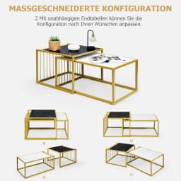2 x side table set coffee table set tables marble coffee table metal structure sofa table living room table