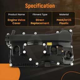 Valve Cover for BMW 1er E87 118i 1995 ccm, 95 KW, 129 PS 2004/07-2007/02 11127568581 11127526669