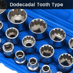 [EU STOCK] 21pc Socket Head Set Ratchet Wrench Tool Plum Socket Plum twelve angle short sleeve Portable Auto Repair Tools