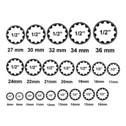 [EU STOCK] 21pc Socket Head Set Ratchet Wrench Tool Plum Socket Plum twelve angle short sleeve Portable Auto Repair Tools