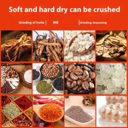 Electric Grain Grinder Stainless Steel Spice Herb Grinder Cereal Mill Flour Powder Machine for Dry Herbs Spices Coffee Corn 800G