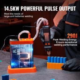 VEVOR Battery Spot Welder 14.5KW Capacitor Energy Storage Pulse Battery Spot Welder with 73B Welding Pen 801D High Power Spot