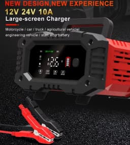 20A 10A Fully Automatic Battery Charger 12V/24V Smart Car Battery Charger For AGM GEL WET Lead Acid Fast Charging Pulse Repair