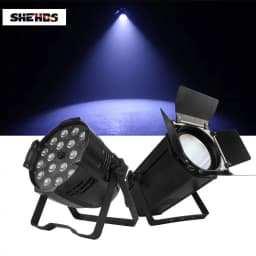 SHEHDS Zoom LED Par Light Barndoor Cool Warm White 200W &18x18W Zoom 6in1 for Disco Party Christmas Concert Church