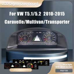 LCD Digital Cluster For VW T5.1 T5.2 2010-2015 Support HDMI Carplay Radio Dashboard instrument panel