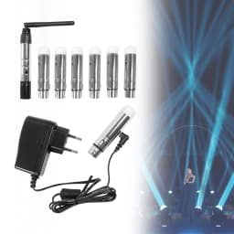 DMX 512 Controller Rechargeable Battery Wireless Transmitter 7* Wireless Receivers 8* Power Adapters For Controlling Stage Light