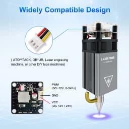 LASER TREE Fixed Focus 5W Laser Head with Air Assist Nozzle Beam Compressed Module for CNC Engraver Cutting Machine DIY Tools