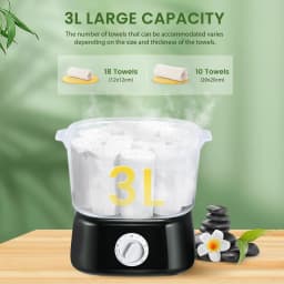 Electric Hot Towel Warmer Steamer Fast Heating 202 °F Towel Heater Salon Disinfection Spa Tool Hairdresser Home Use 220V EU Plug