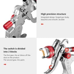 Paint Spray Gun HVLP Gravity Air Spray Gun 1.4/1.7/2.0 mm Nozzles Car Furniture Small Repair Painting Spray Gun