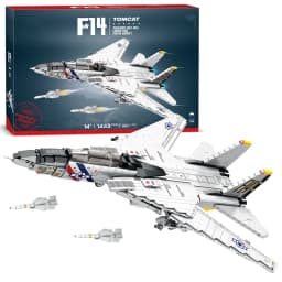 1443PCS Military Tomcat F14 Jet Fighter Aircraft Building Blocks Carrier Based Fighter Model Bricks Kids DIY Toys Birthday Gifts