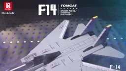 1443PCS Military Tomcat F14 Jet Fighter Aircraft Building Blocks Carrier Based Fighter Model Bricks Kids DIY Toys Birthday Gifts