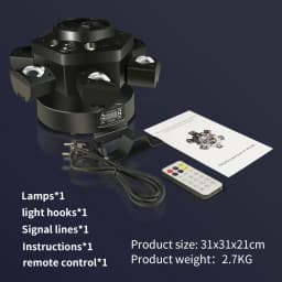 2-8pcs 10X10W RGB 6 Head Moving Head Beam Light RGB Laser Strobe Light DMX Stage Light RGB Beam Light Rotating Disco Party Bar