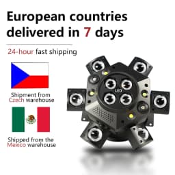2-8pcs 10X10W RGB 6 Head Moving Head Beam Light RGB Laser Strobe Light DMX Stage Light RGB Beam Light Rotating Disco Party Bar