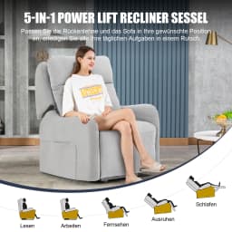 COMHOMA Electric Relax armchair Massage armchair with Power Lift SL Massage Function Rest armchair TV armchair fabric