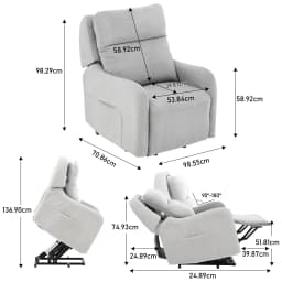 COMHOMA Electric Relax armchair Massage armchair with Power Lift SL Massage Function Rest armchair TV armchair fabric