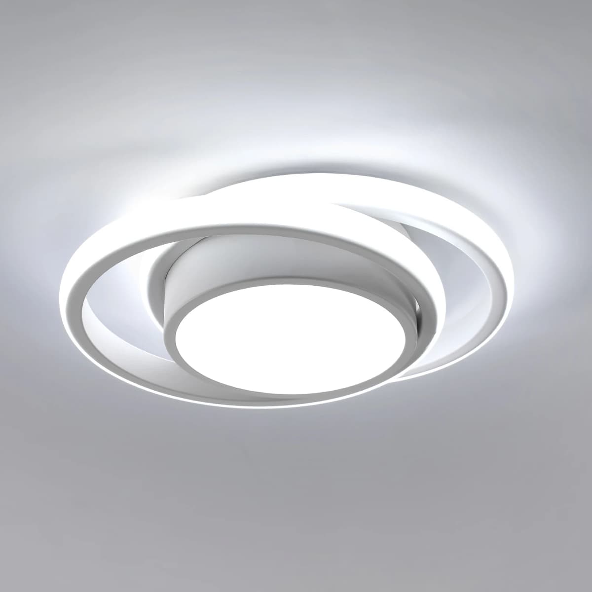 White Round LED Ceiling Light 6500K Cool White Modern Ceiling Lamp 32W for Bedroom Hallway Bathroom Kitchen Living Room