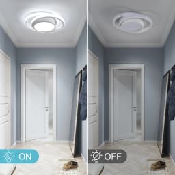 White Round LED Ceiling Light 6500K Cool White Modern Ceiling Lamp 32W for Bedroom Hallway Bathroom Kitchen Living Room