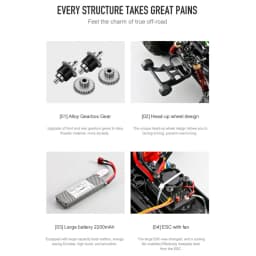 XLF X03A MAX Brushless Upgraded RTR 1/10 2.4G 4WD 60km/h RC Car Model Electric Off-Road Vehicles